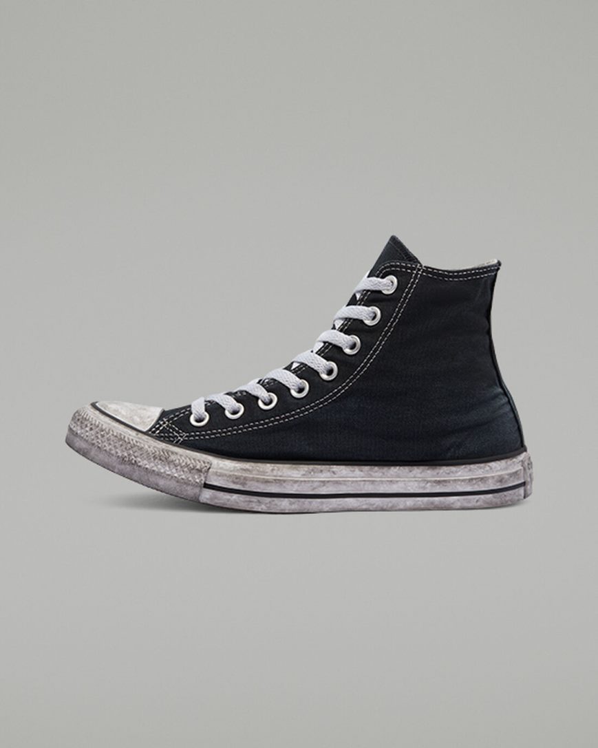 Pánské Boty Vysoké Converse Chuck Taylor All Star Platene Smoke Černé Bílé | CZ DYWZ36